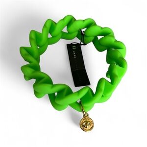Marc Jacobs Neon Green Bracelet with Gold Charm